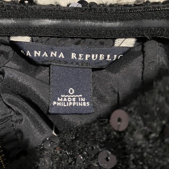 BANANA REPUBLIC Black Sequin Strapless Dress - Picture 9 of 9